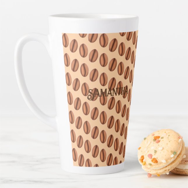 Coffee Caffeine Beans Latte Mug (In Situ)