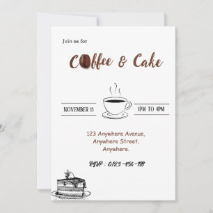 Coffee Cake Coffee Morning Invitation
