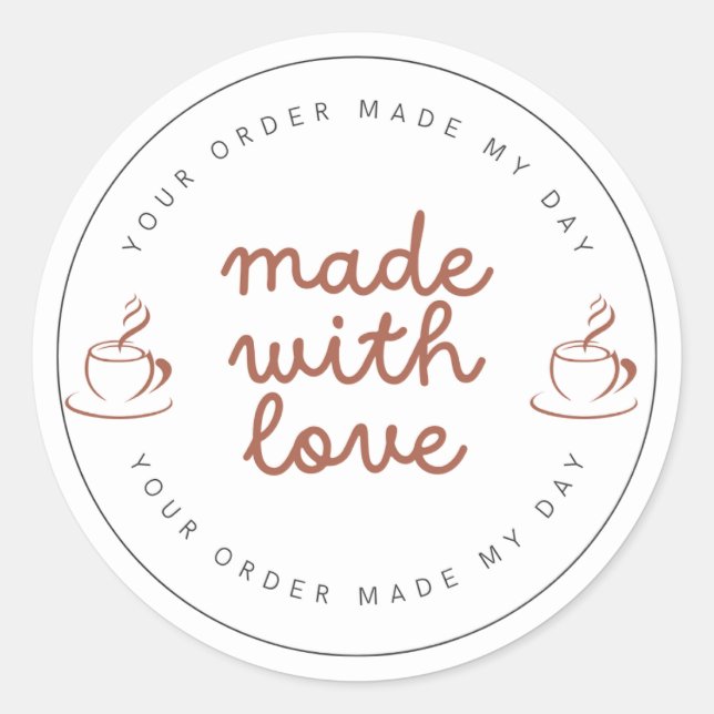 Coffee & Cake Shop Classic Round Sticker (Front)