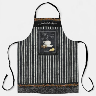 Coffee Cappuccino Latte Biscotti Cookies Your Name Apron
