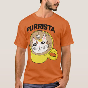 Coffee Cat Barista Purrista T-Shirt