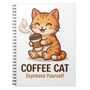 Coffee Cat Espresso Yourself Cute Kitten Notebook