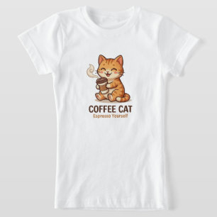 Coffee Cat Espresso Yourself Cute Kitten T-Shirt