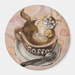 Coffee Cat Magnet