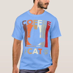 Coffee Cat Retro Kitten Lover T-Shirt