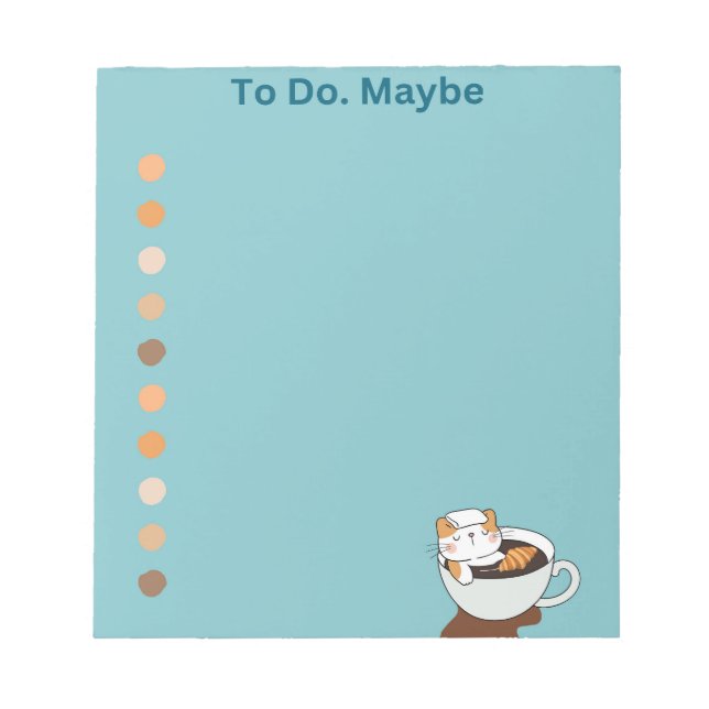 Coffee Cat Spa Notepad (Front)