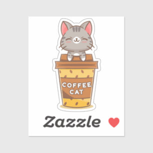 Coffee Cat Sticker