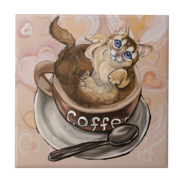 Coffee Cat Tile (Front)