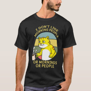 Coffee Cat Whisperer Caffeinated Coffeeholic T-Shirt