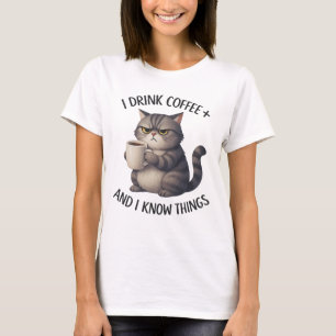 Coffee Cat Wisdom T-Shirt