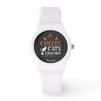 Coffee Cats and Crochet eWatch Watch