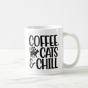 Coffee, Cats & Chill - Black Coffee Mug