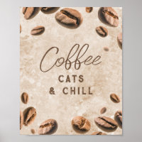 Coffee Cats Chill Cute Funny Caffeine Addict Lover
