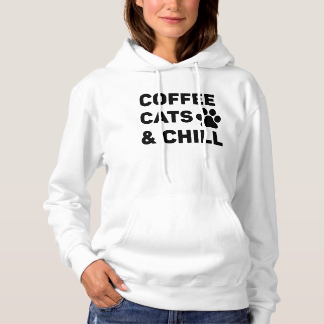 Coffee Cats & Chill Hoodie (Front)