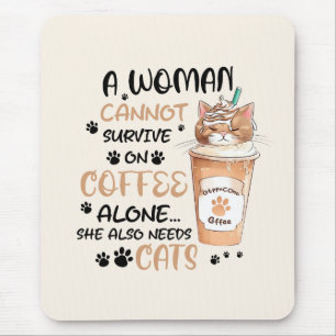 Coffee & Cats – Cute Kawaii Art Mouse Mat