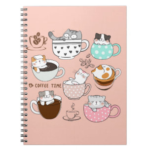   Coffee Cats Funny Notebook