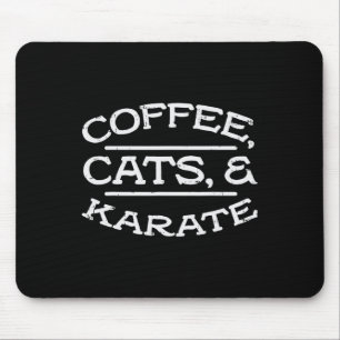 Coffee Cats Karate Martial Arts Pet Lover Men Wome Mouse Mat