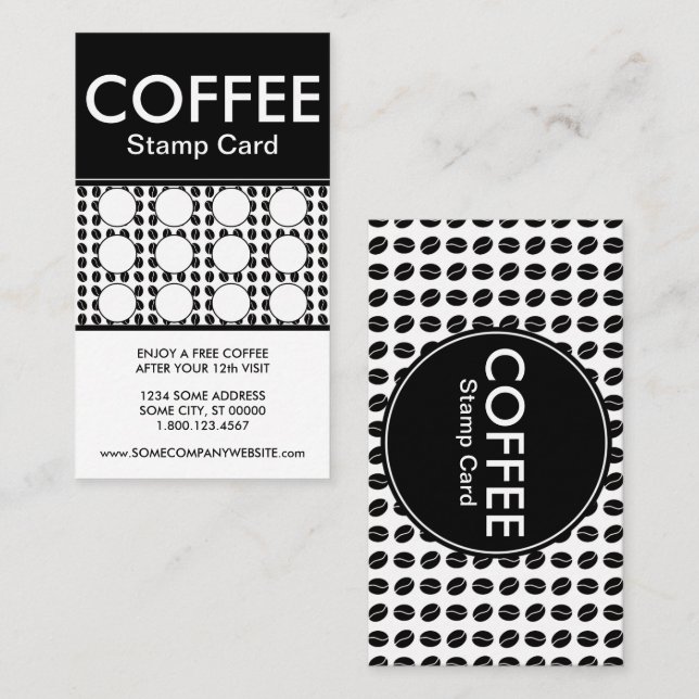 coffee centre stamp card (Front/Back)