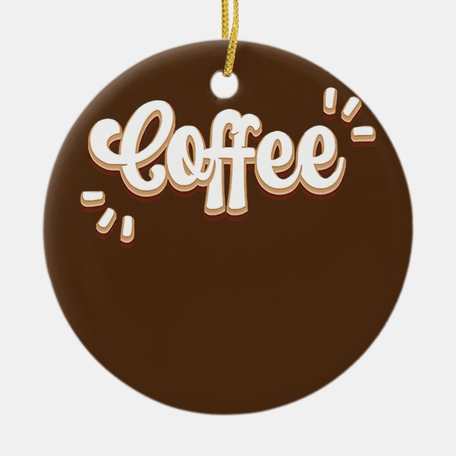 Coffee  ceramic tree decoration (Front)