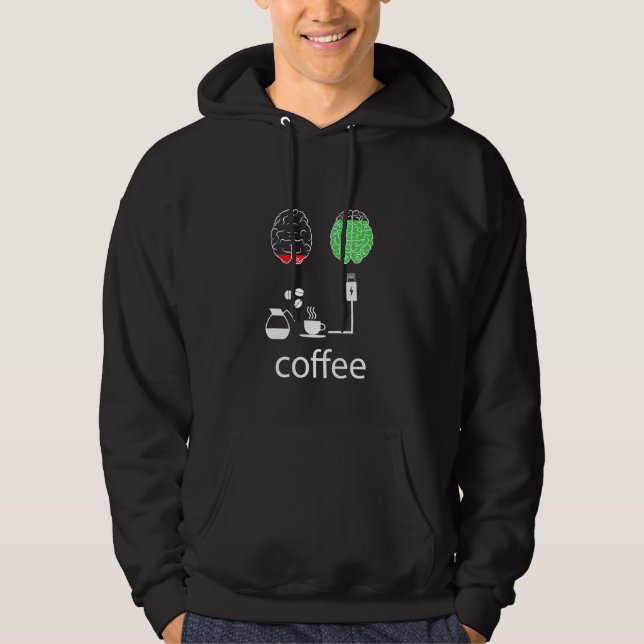 Coffee Charge My Mood Hoodie (Front)