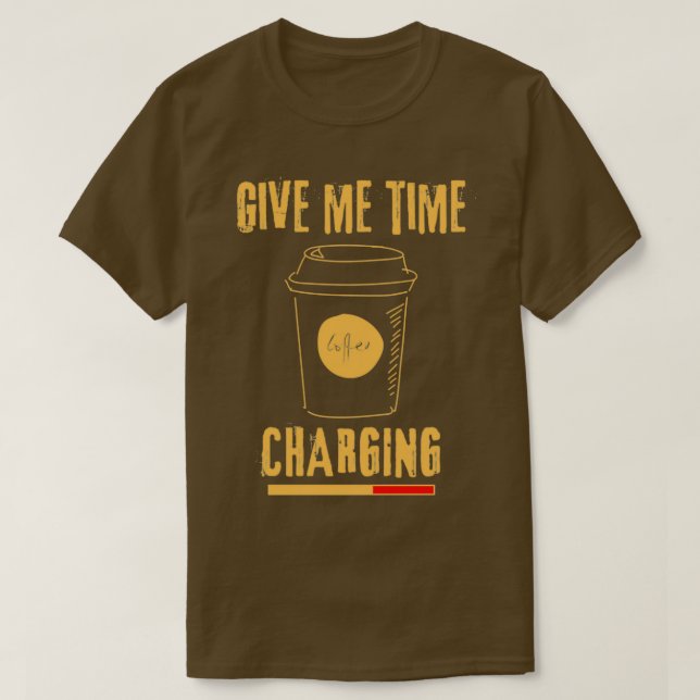 Coffee Charging cool design T-Shirt (Design Front)