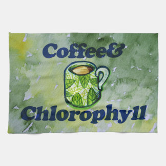 Coffee & Chlorophyll Plant Lady Coffee Lover Tea Towel