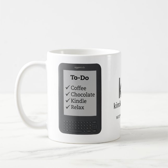 Coffee & Chocolate Kindle Keyboard Mug (Left)