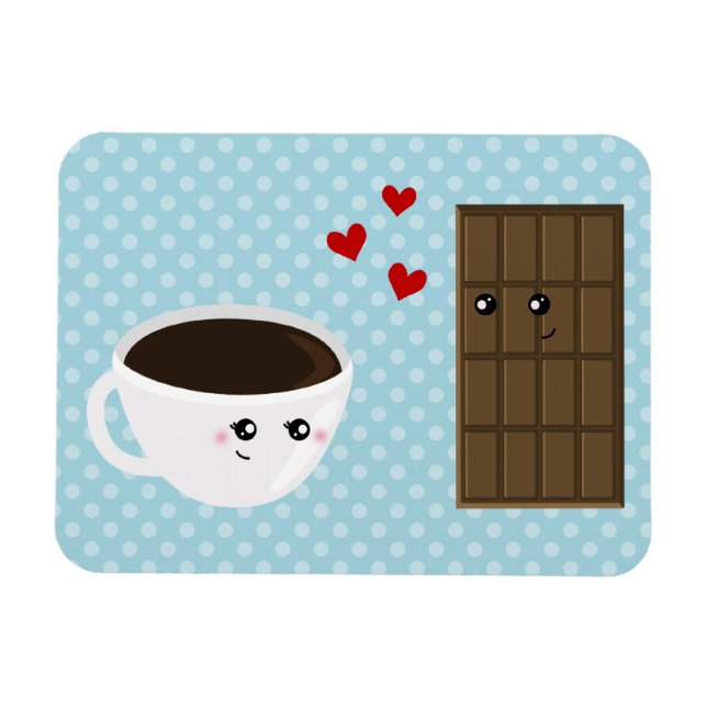 Coffee & Chocolate Love Magnet (Horizontal)