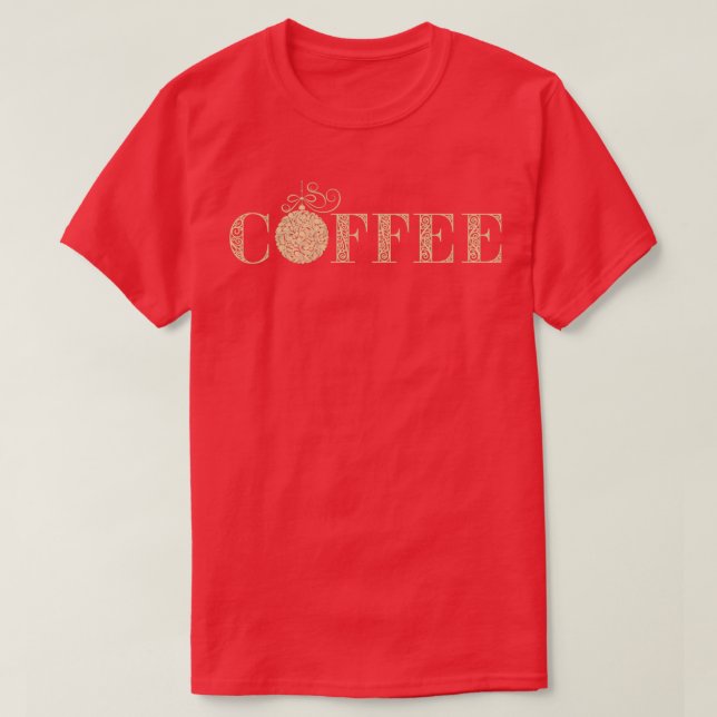 Coffee Christmas Ball T-Shirt (Design Front)