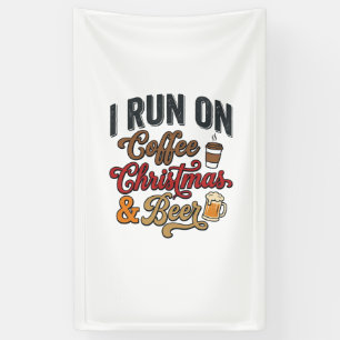 Coffee Christmas Beer Holiday Drinking Design Banner