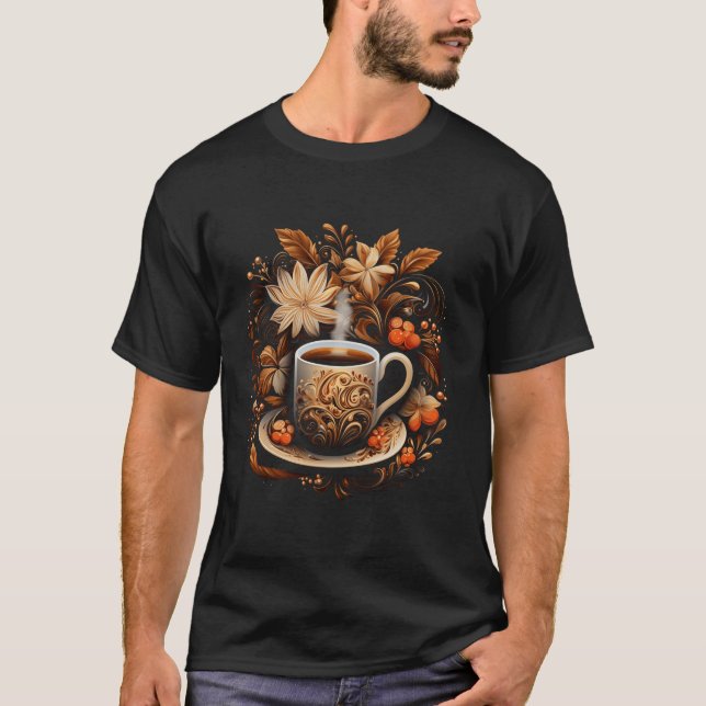 Coffee Christmas Graphic Tees for Men Women Long S (Front)