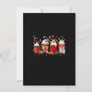 Coffee Christmas Lights Winter Cosy Funny Xmas Cof Invitation