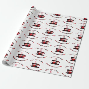 Coffee + Christmas Movies Wrapping Paper