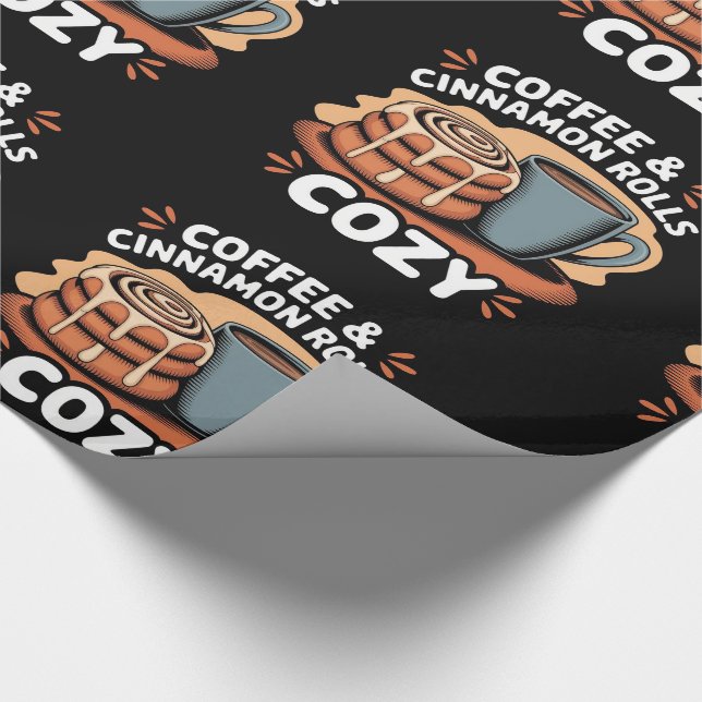 Coffee & Cinnamon Rolls Wrapping Paper (Corner)