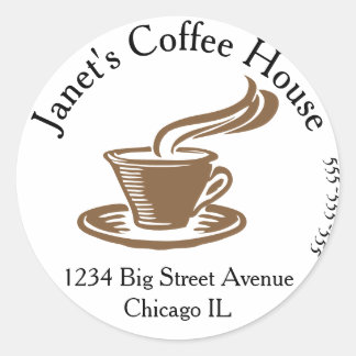 Coffee classic round sticker