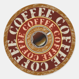 Coffee Classic Round Sticker