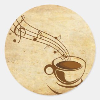coffee classic round sticker