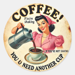 Coffee! Classic Round Sticker