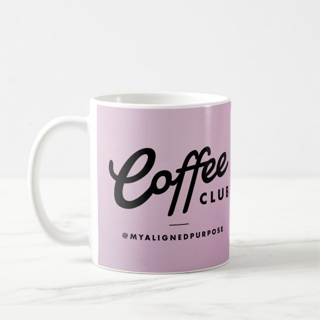 Coffee Club Mug - purple ombre (Left)