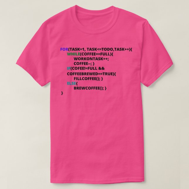 Coffee Code JAVA T T-Shirt (Design Front)