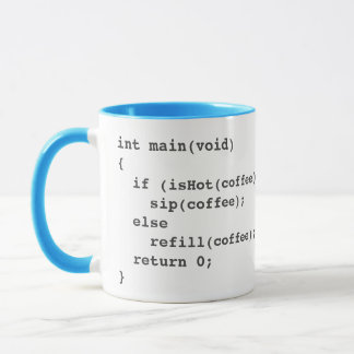Coffee code mug for software developers
