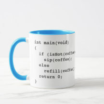 Coffee code mug for software developers with logo