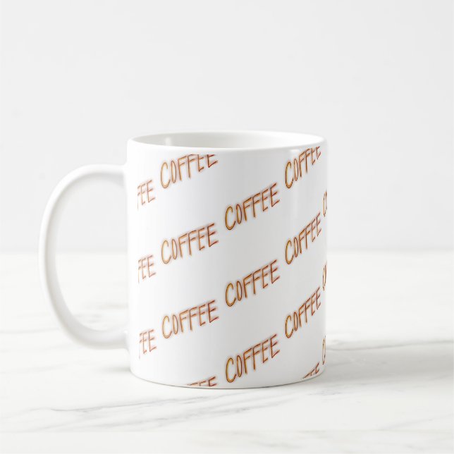 COFFEE COFFEE COFFEE Fun Typography Mug (Left)