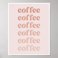 Coffee Coffee Coffee Pink Fade Vintage Retro Font