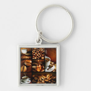 Coffee Collage 2 Key Ring