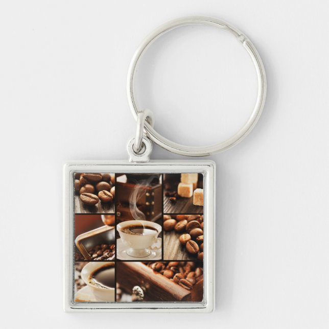 Coffee Collage Key Ring (Front)