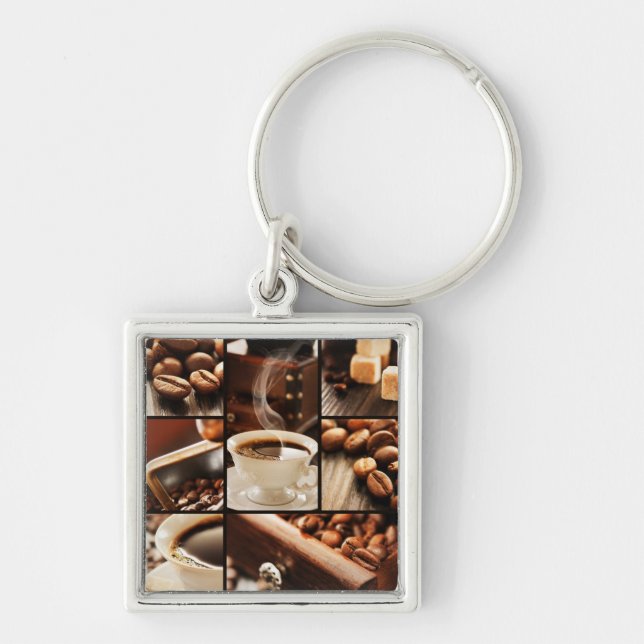 Coffee Collage Key Ring (Front)