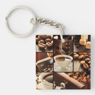 Coffee Collage Key Ring
