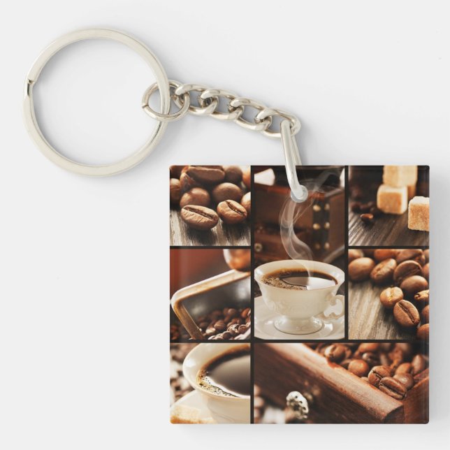 Coffee Collage Key Ring (Front)