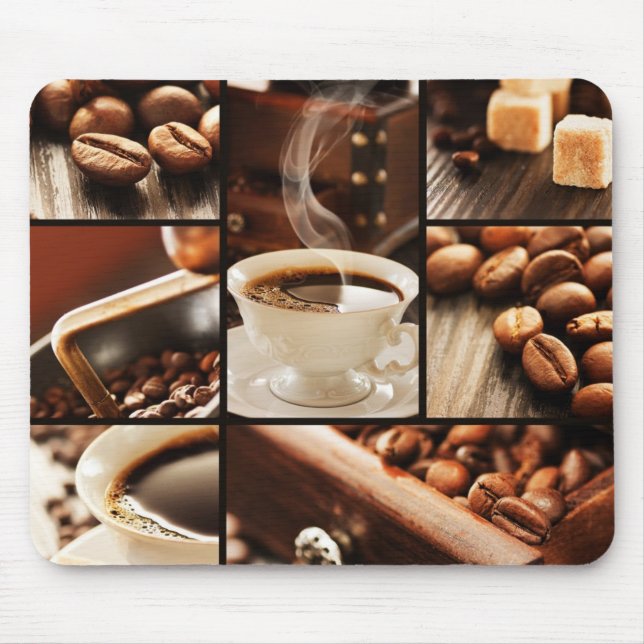 Coffee Collage Mouse Mat (Front)